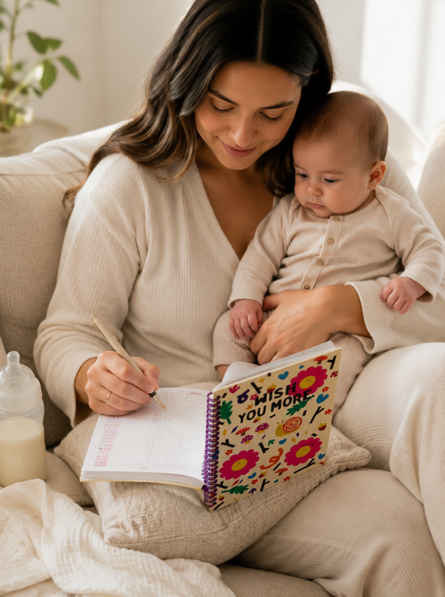 A5 Spiral Notebook, Baby Feeding & Breastfeeding Log Book