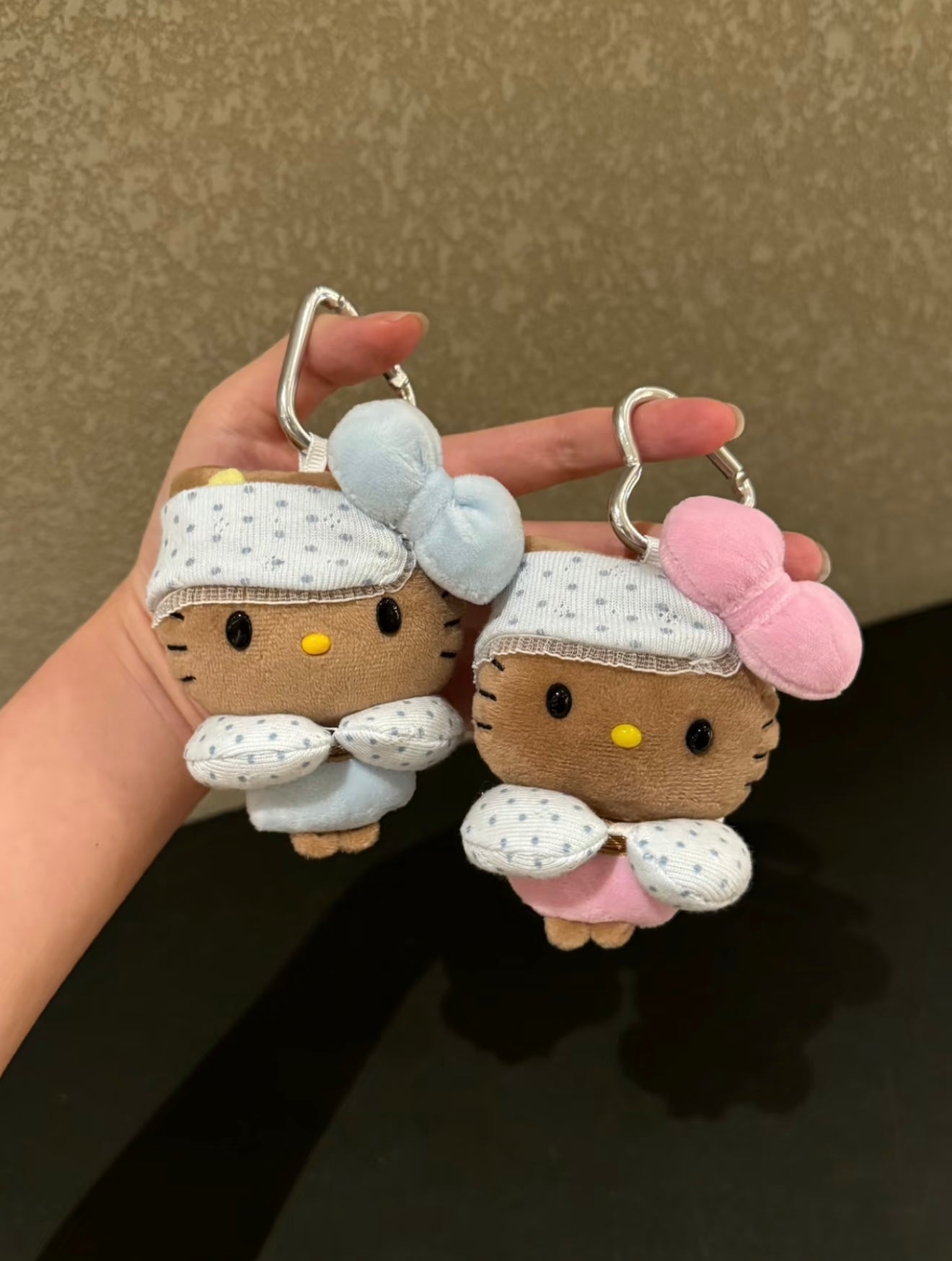 【Handmade】Hello Kitty plush toy bag charm key chain