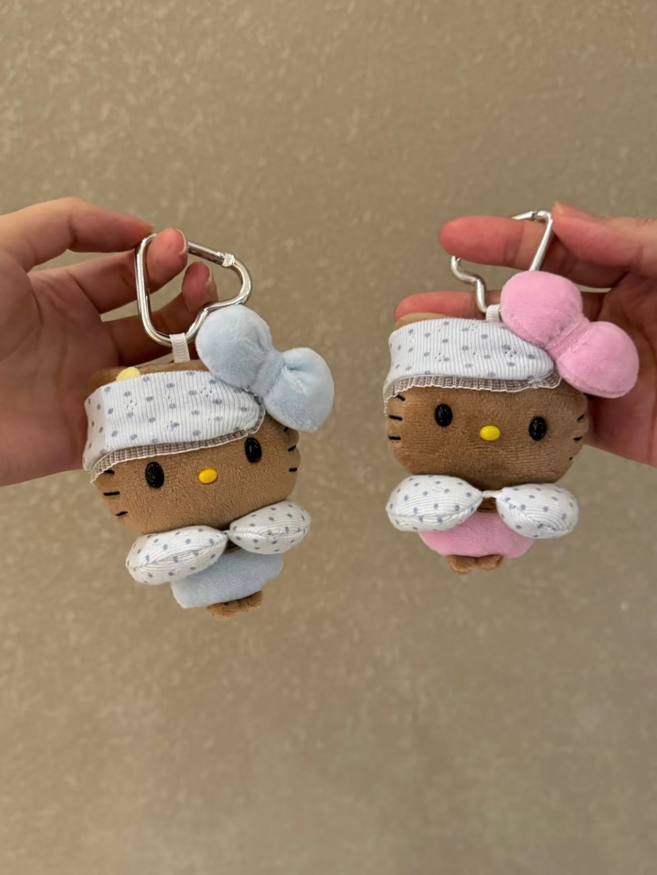 【Handmade】Hello Kitty plush toy bag charm key chain