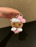 【Handmade】Hello Kitty plush toy bag charm key chain