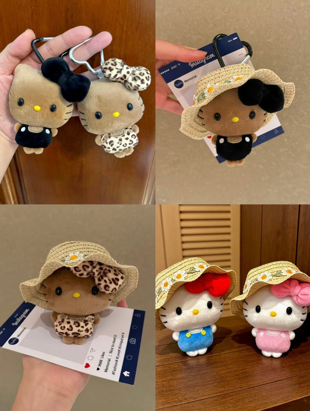 【Handmade】Hello Kitty plush toy bag charm key chain