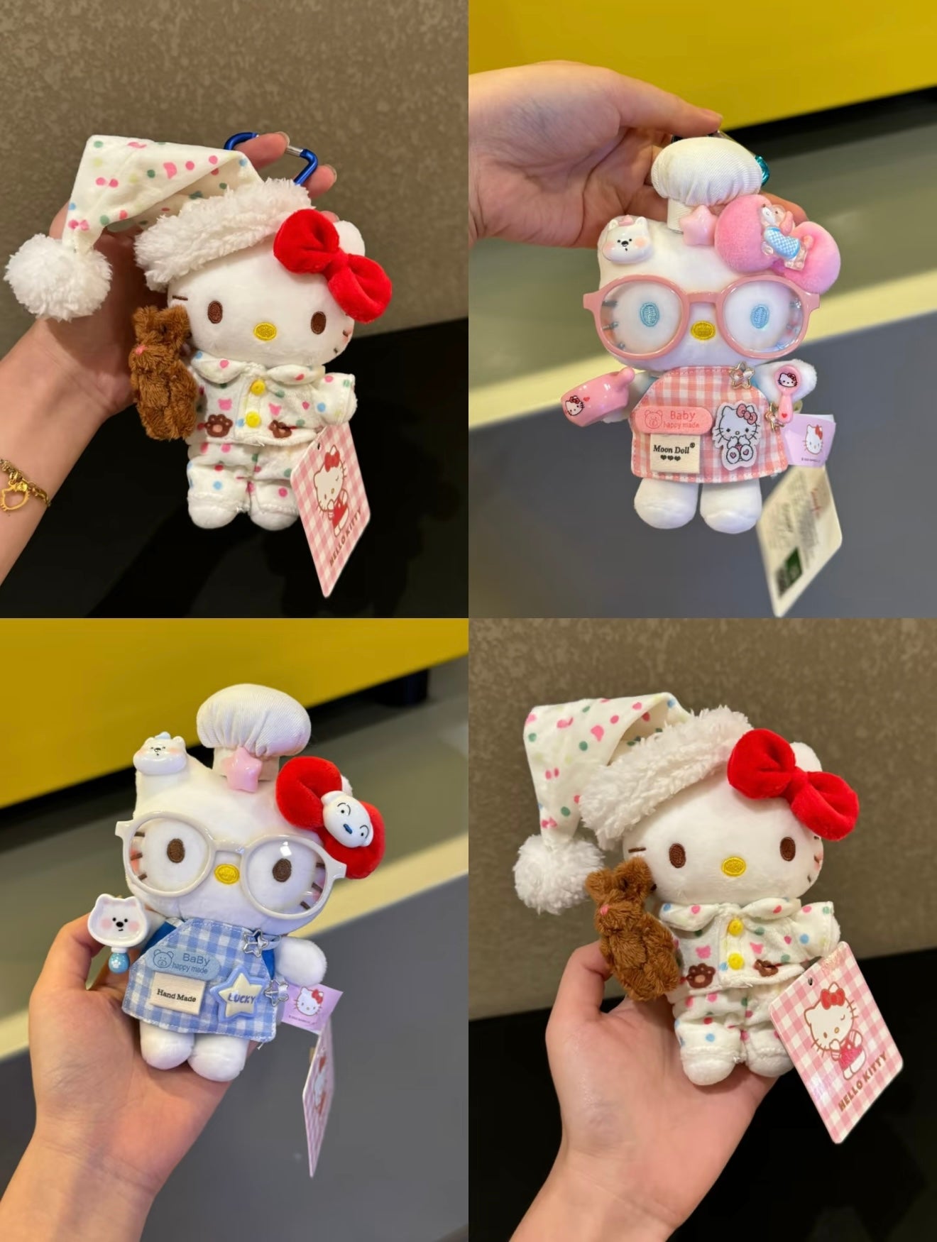 Hello Kitty plush toy bag charm key chain