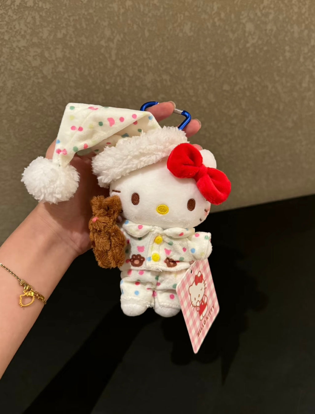 Hello Kitty plush toy bag charm key chain