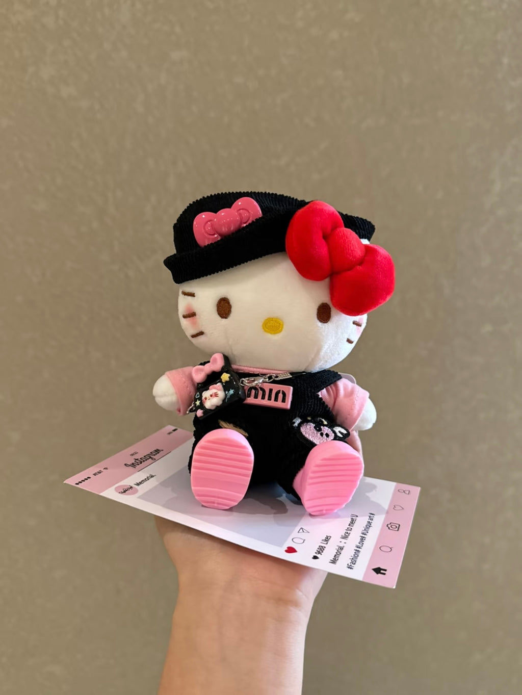 Hello Kitty plush toy bag charm key chain