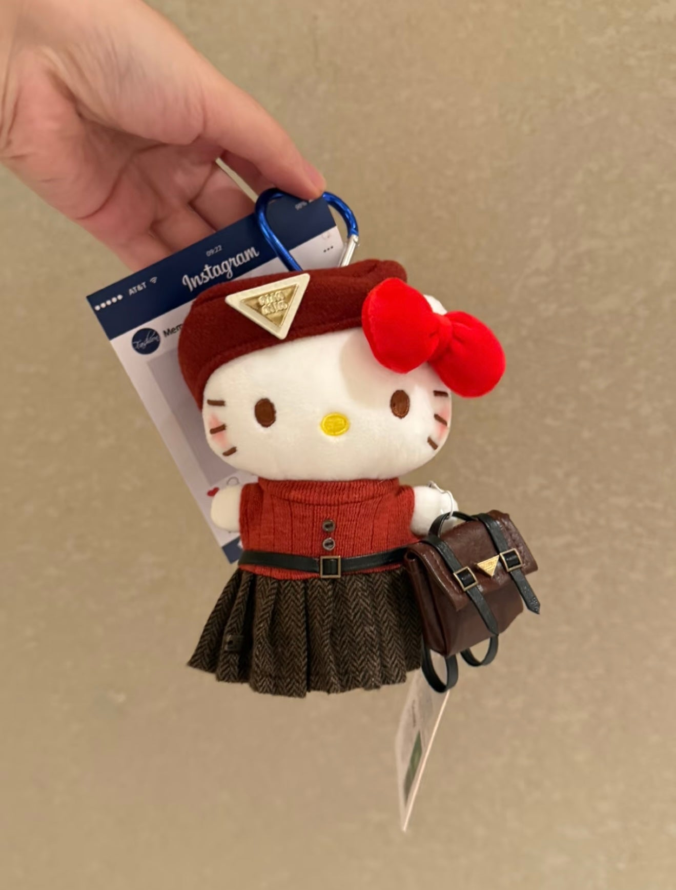 Hello Kitty plush toy bag charm key chain