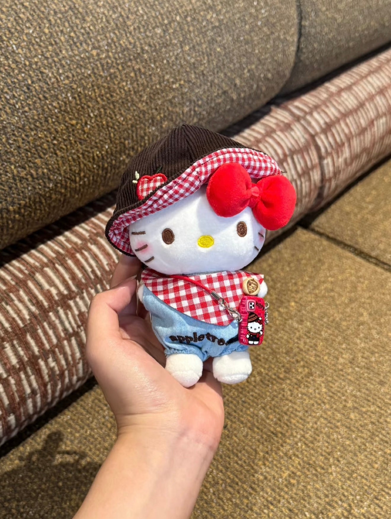 Hello Kitty plush toy bag charm key chain