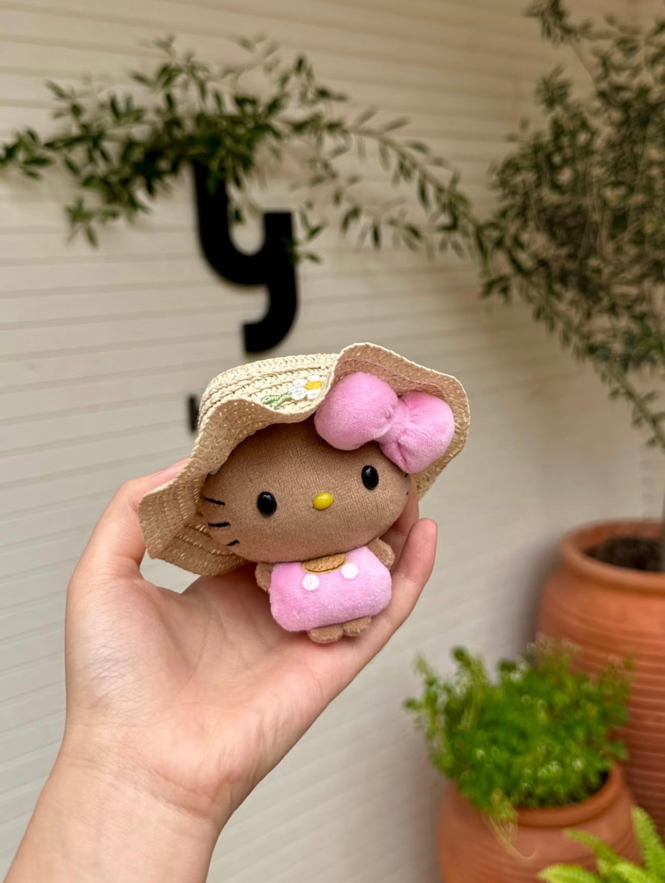 【Handmade】Hello Kitty plush toy bag charm key chain