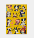 B5 Hardcover Notebook, Thick Premium Paper, Lined & Grid Inner Pages, Cute Dog Illustration Design