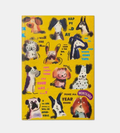 B5 Hardcover Notebook, Thick Premium Paper, Lined & Grid Inner Pages, Cute Dog Illustration Design