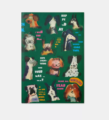 B5 Hardcover Notebook, Thick Premium Paper, Lined & Grid Inner Pages, Cute Dog Illustration Design