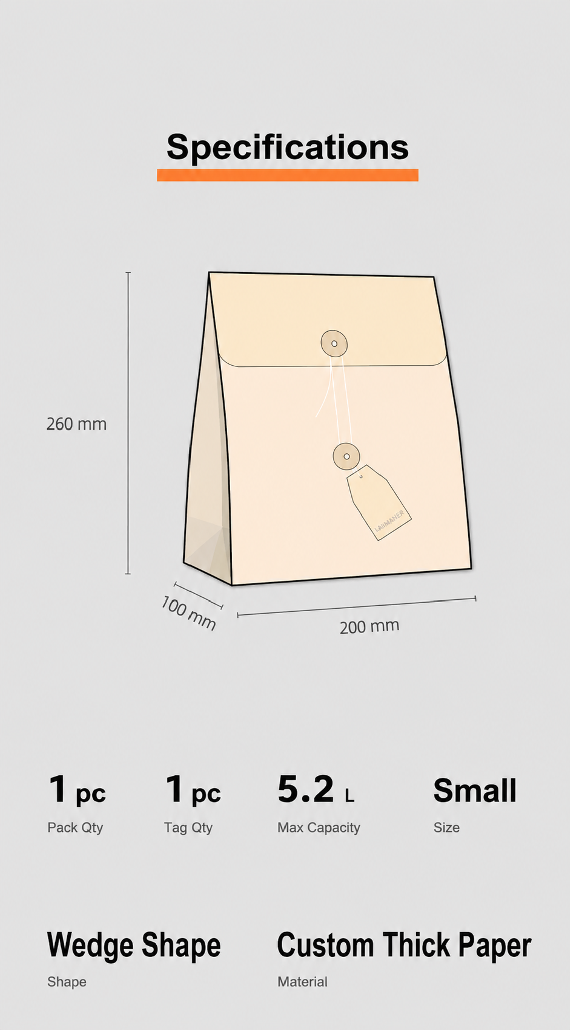 Thick Premium Paper Storage Bags, Multi-Purpose Document Pouch, Gift Wrapping & Sundry Organizer, Handy Storage Solution