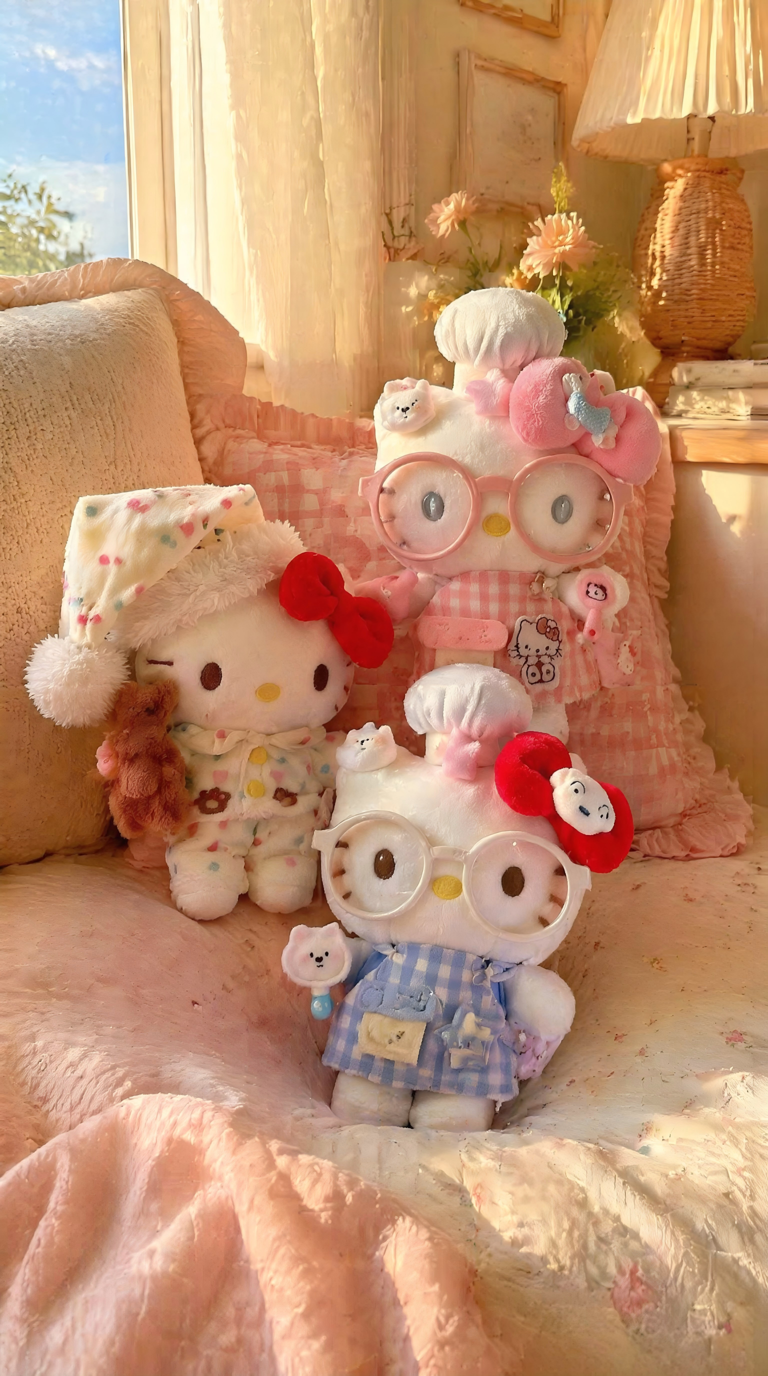 Hello Kitty plush toy bag charm key chain