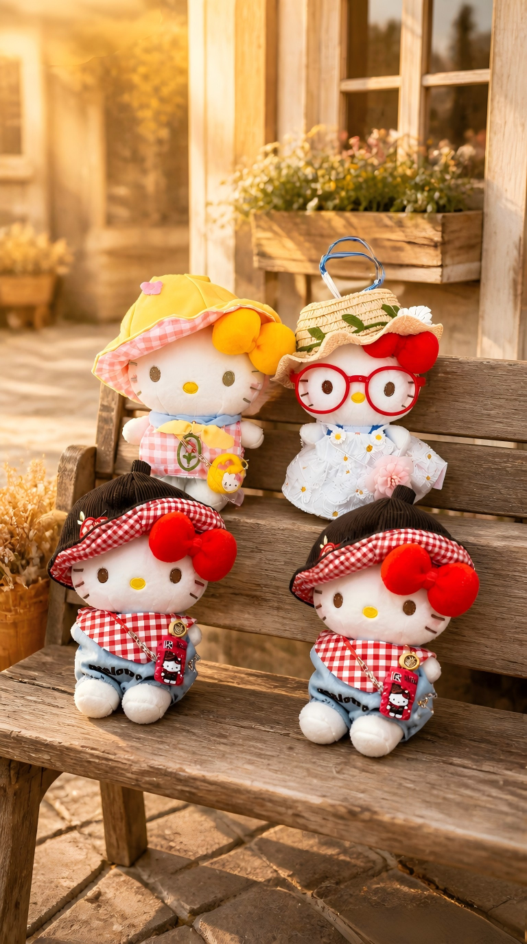 Hello Kitty plush toy bag charm key chain