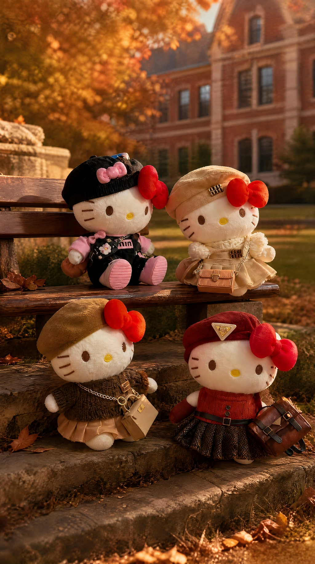 Hello Kitty plush toy bag charm key chain