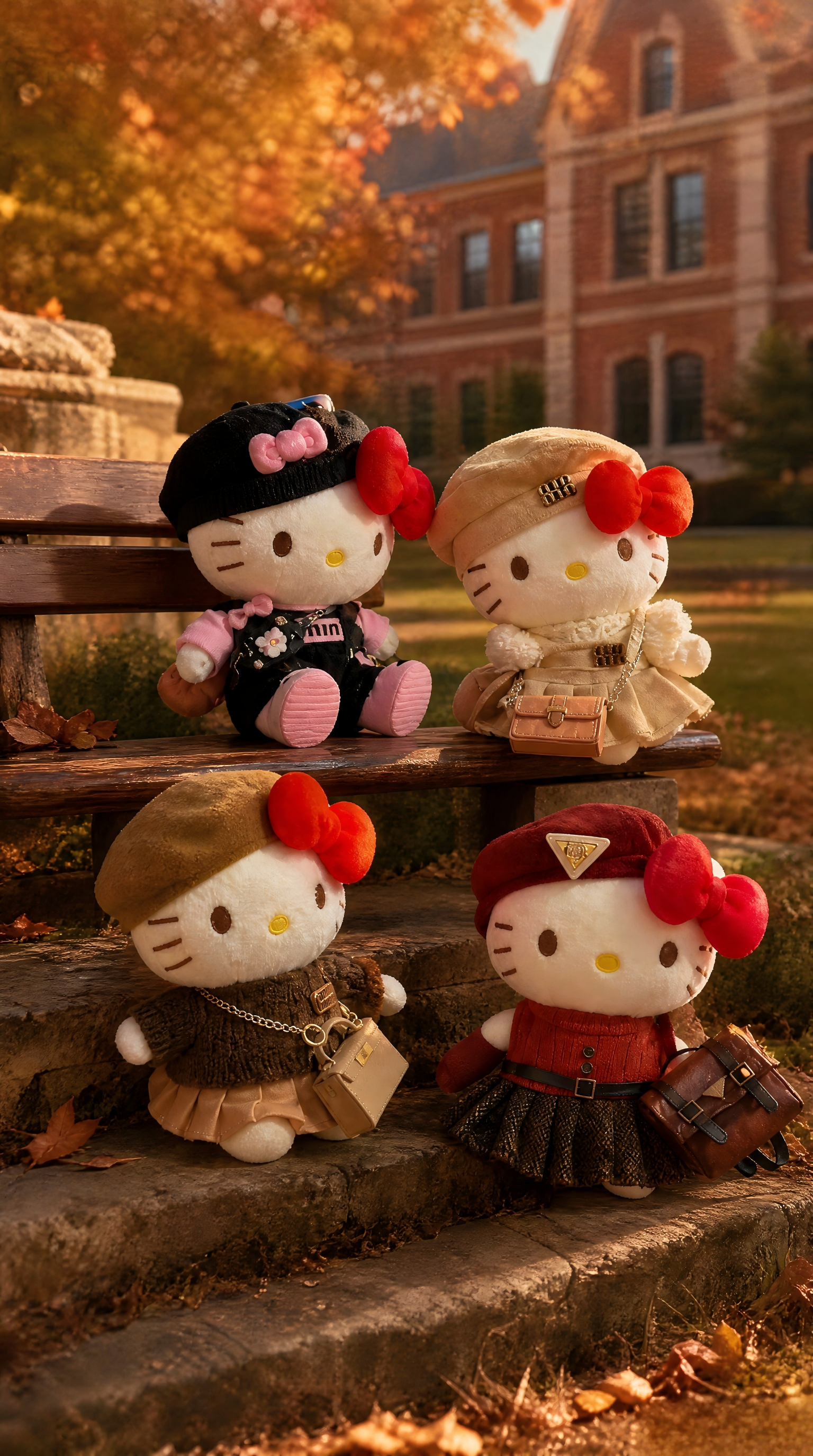 Hello Kitty plush toy bag charm key chain