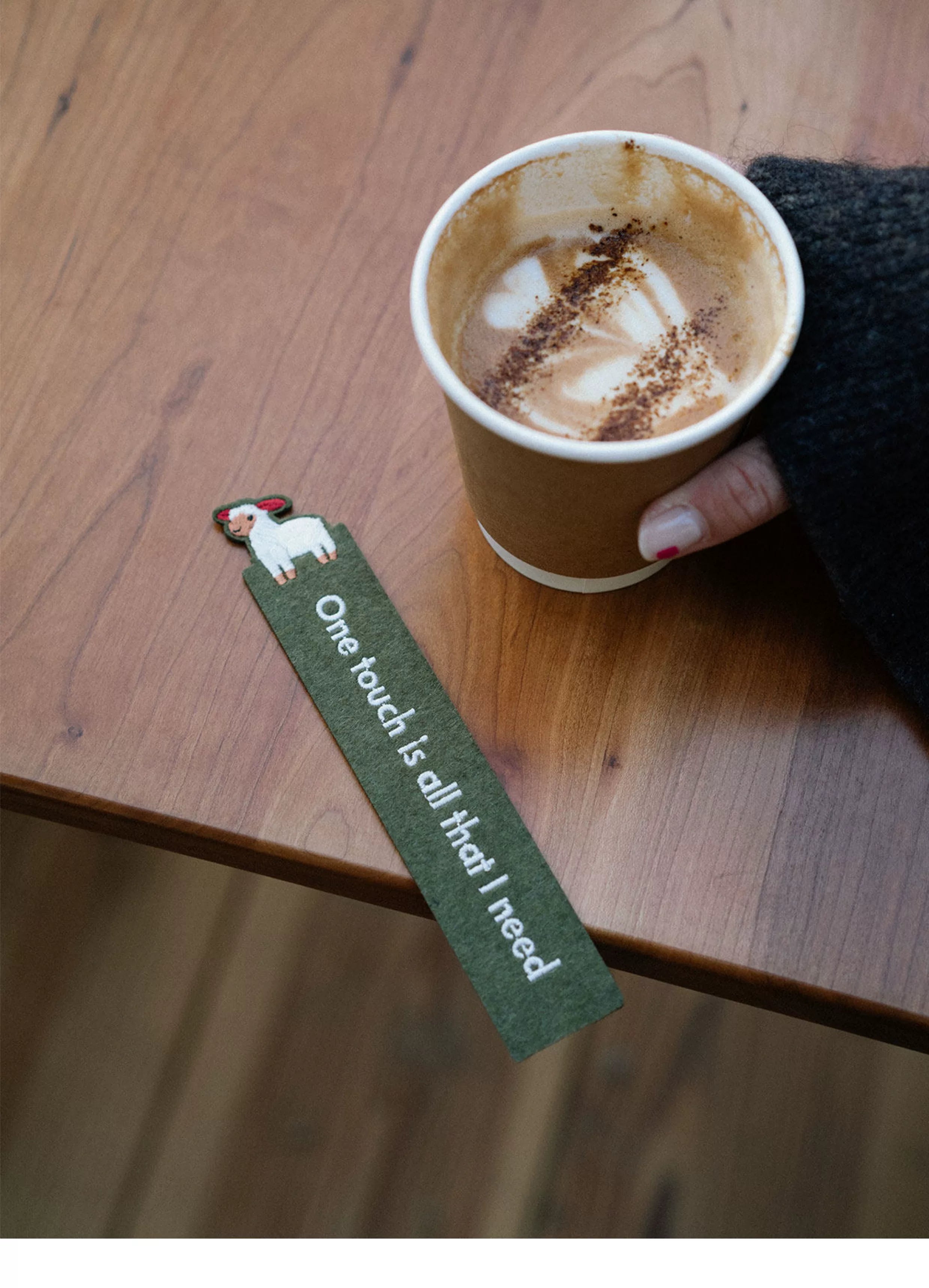 Embroidered bookmark/original design felt fabric bookmark