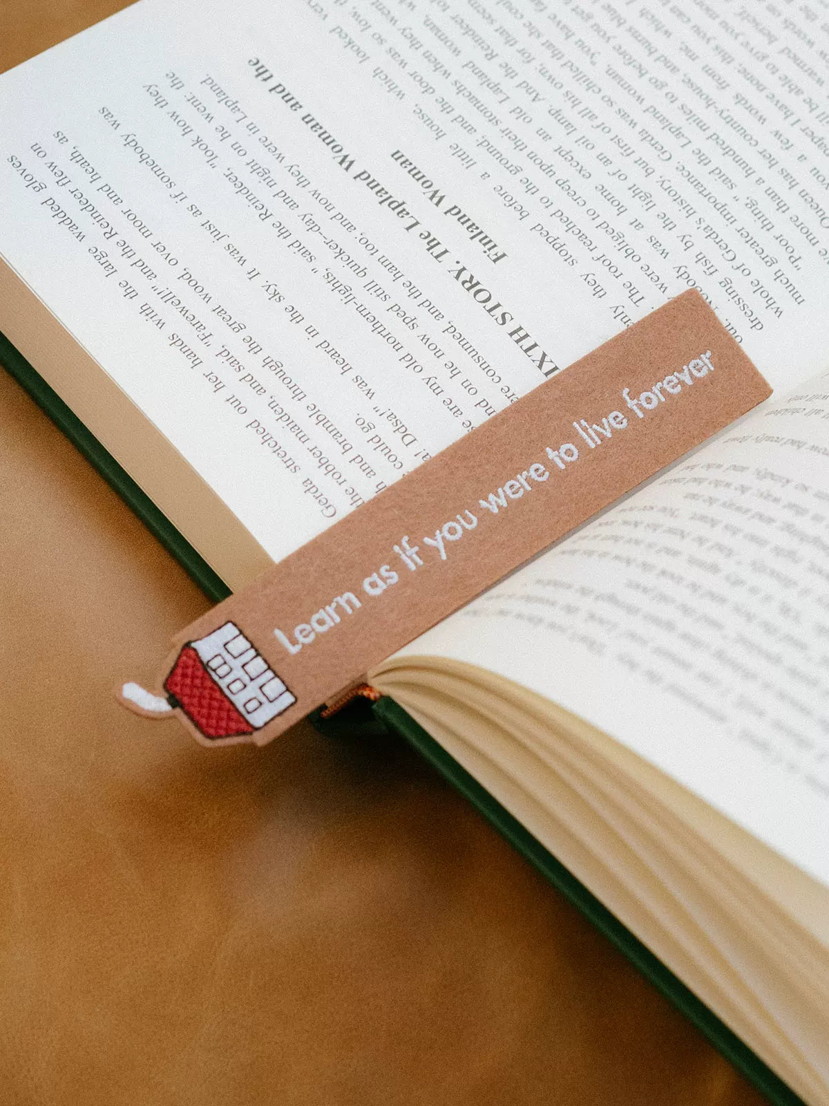 Embroidered bookmark/original design felt fabric bookmark