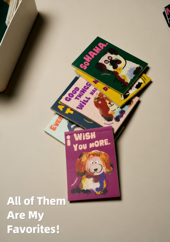 A6 Pocket Notebook with Dog Illustrations | Thick Waterproof Smooth Paper, Easy to Write