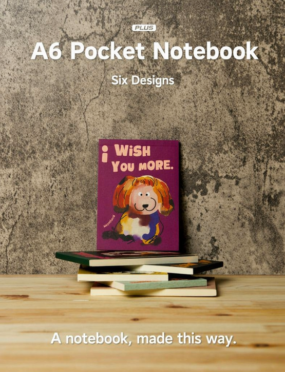 A6 Pocket Notebook with Dog Illustrations | Thick Waterproof Smooth Paper, Easy to Write