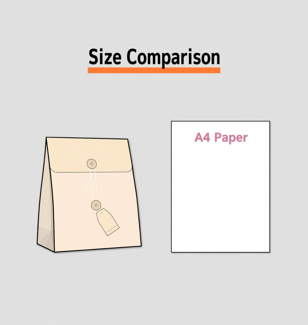 Thick Premium Paper Storage Bags, Multi-Purpose Document Pouch, Gift Wrapping & Sundry Organizer, Handy Storage Solution