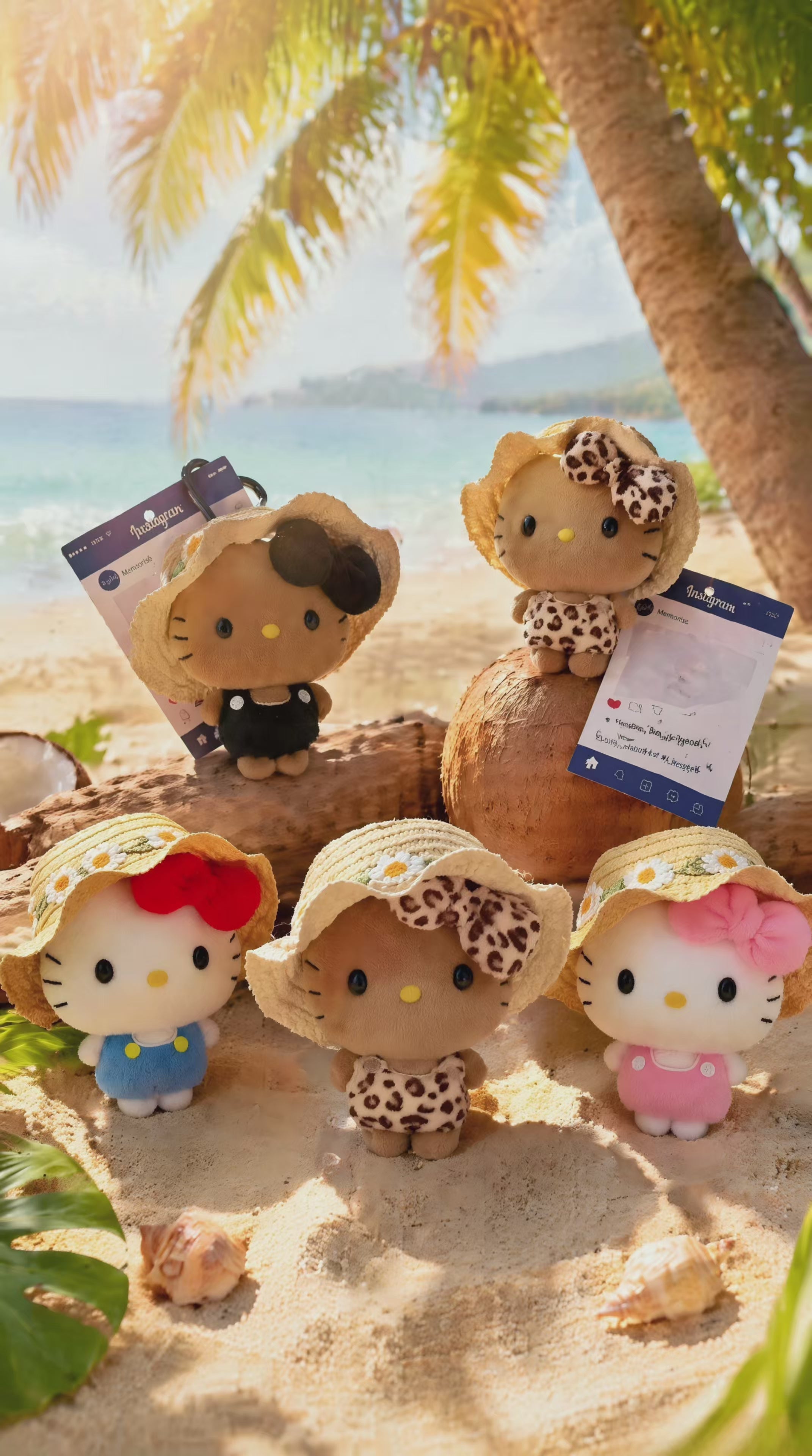 【Handmade】Hello Kitty plush toy bag charm key chain